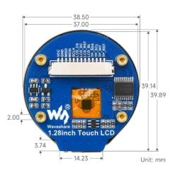 1.28" Round Touchscreen LCD Display Module -The Pi Hut 1 28 round touchscreen lcd display module the pi hut wav 24155 40393501671619