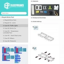 6-in-1 Ring:bit Bricks Pack For Micro:bit (Building Brick Compatible) -The Pi Hut 6 in 1 ring bit bricks pack for micro bit building brick compatible elecfreaks 103694 28226167636163