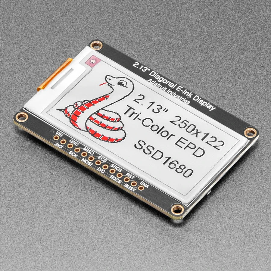 Adafruit 2.13" 250x122 Tri-Color EInk / EPaper Display With SRAM - SSD1680 Driver 1 Adafruit 2.13" 250x122 Tri-Color EInk / EPaper Display With SRAM - SSD1680 Driver