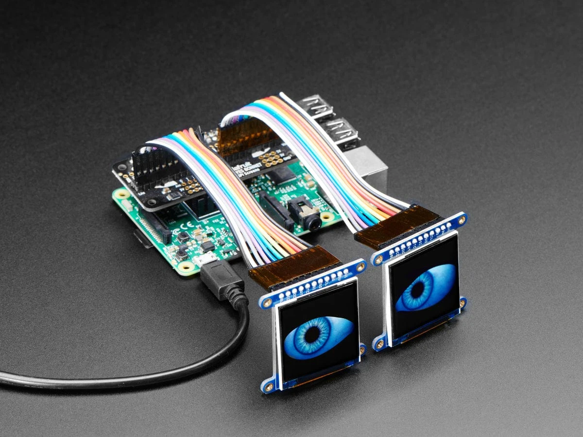 Adafruit Animated Eyes Bonnet For Raspberry Pi Pack (Pi Not Included) 2 Adafruit Animated Eyes Bonnet For Raspberry Pi Pack (Pi Not Included) - Image 2