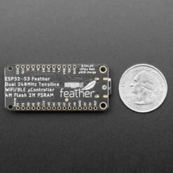 Adafruit ESP32-S3 Feather With 4MB Flash 2MB PSRAM - STEMMA QT / Qwiic -The Pi Hut adafruit esp32 s3 feather with 4mb flash 2mb psram stemma qt qwiic adafruit ada5477 37004001247427