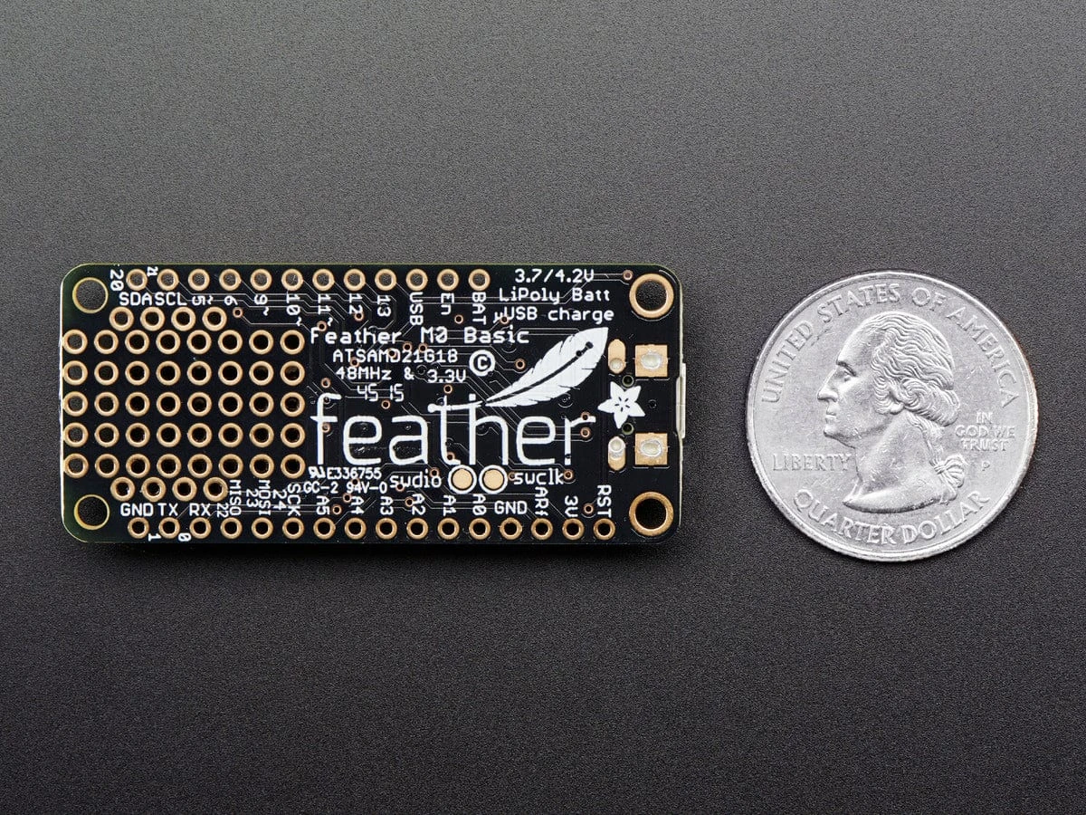 Adafruit Feather M0 Basic Proto - ATSAMD21 Cortex M0 3 Adafruit Feather M0 Basic Proto - ATSAMD21 Cortex M0 - Image 3