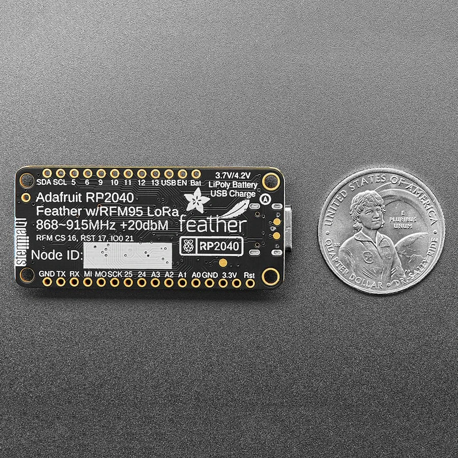 Adafruit Feather RP2040 With RFM95 LoRa Radio - 915MHz - RadioFruit And STEMMA QT 6 Adafruit Feather RP2040 With RFM95 LoRa Radio - 915MHz - RadioFruit And STEMMA QT - Image 6