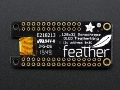 Adafruit FeatherWing OLED - 128x32 OLED Add-on For Feather -The Pi Hut adafruit featherwing oled 128x32 oled add on for feather adafruit ada2900 28610242740419