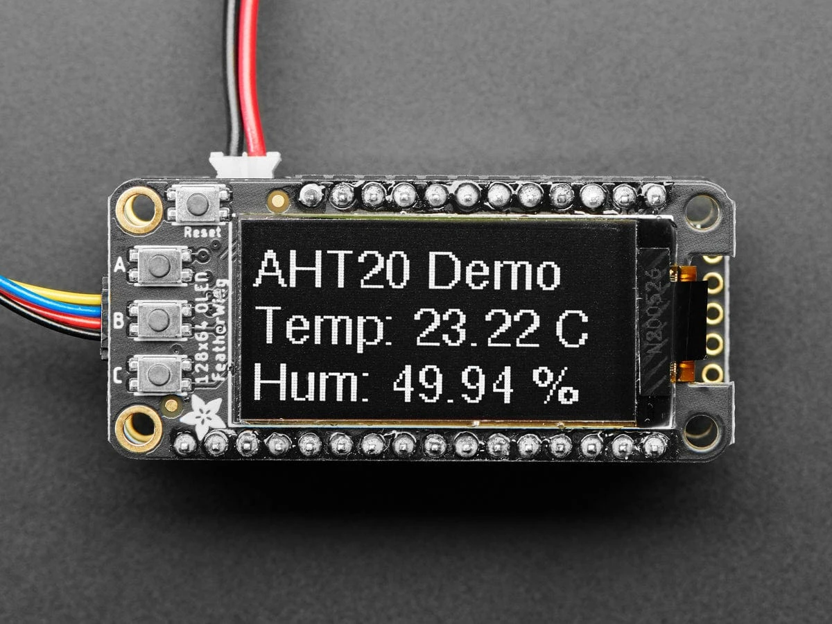Adafruit FeatherWing OLED - 128x64 OLED Add-on For Feather (STEMMA QT / Qwiic) 6 Adafruit FeatherWing OLED - 128x64 OLED Add-on For Feather (STEMMA QT / Qwiic) - Image 6