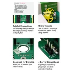 Autonomous Robotics Platform For Pico -The Pi Hut autonomous robotics platform for pico kitronik kit5335 30432471875779