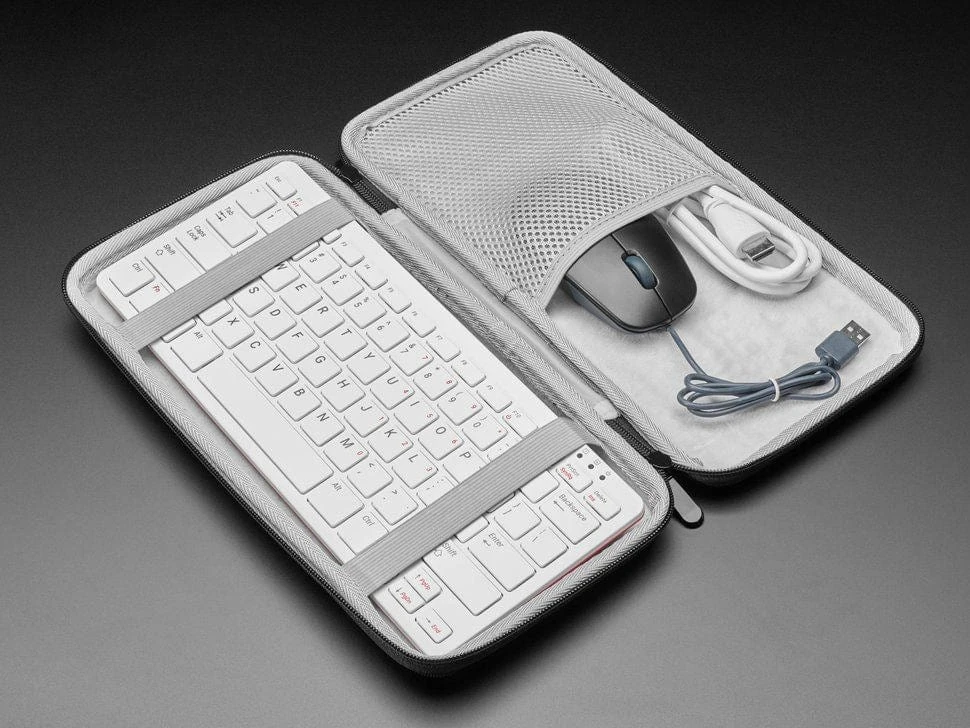 Black Zipper Sleeve Case With Handle For Raspberry Pi 400 1 Black Zipper Sleeve Case With Handle For Raspberry Pi 400