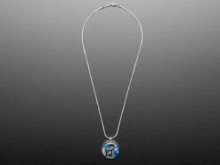 Blue Circuit Board Pendant Necklace With Silver Chain -The Pi Hut blue circuit board pendant necklace with silver chain the pi hut ada3916 28610393178307