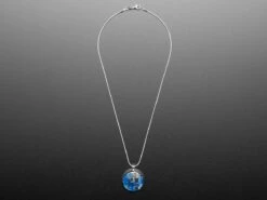 Blue Circuit Board Pendant Necklace With Silver Chain -The Pi Hut blue circuit board pendant necklace with silver chain the pi hut ada3916 28610393211075