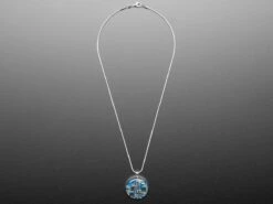 Blue Circuit Board Pendant Necklace With Silver Chain -The Pi Hut blue circuit board pendant necklace with silver chain the pi hut ada3916 28610393243843
