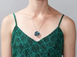 Blue Circuit Board Pendant Necklace With Silver Chain -The Pi Hut blue circuit board pendant necklace with silver chain the pi hut ada3916 28610393309379