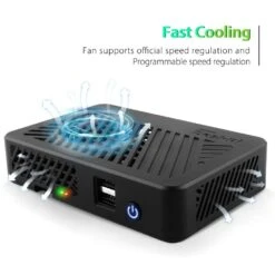 DeskPi Lite Raspberry Pi 4 Case -The Pi Hut deskpi lite raspberry pi 4 case 52pi dp 0009 33883248394435