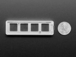 Four Key Silver Aluminum Keypad Shell Enclosure (MX Compatible Switches) -The Pi Hut four key silver aluminum keypad shell enclosure mx compatible switches the pi hut ada5073 29654646227139