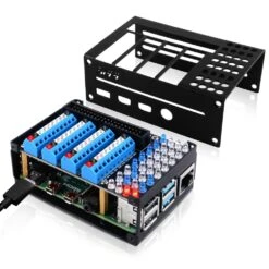 GPIO Terminal Board With LED Indicators + Aluminium Case For Pi 4 -The Pi Hut gpio terminal board with led indicators aluminium case for pi 4 52pi ep 0153 40477567975619
