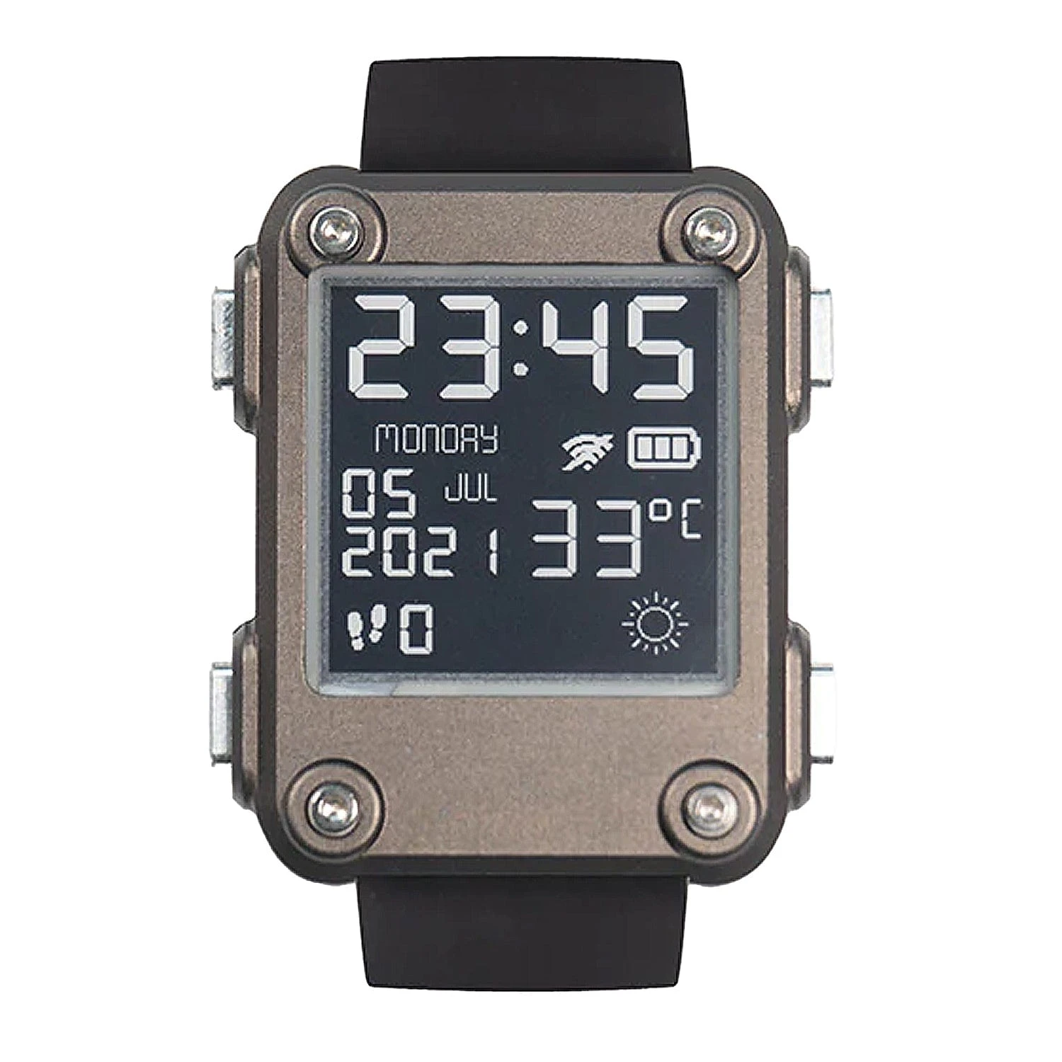 Gunmetal Almadilonium Case For Watchy 1 Gunmetal Almadilonium Case For Watchy