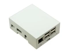 Hitaltech - Raspberry Pi 3 DIN Rail Case (4M Modulbox Compact) -The Pi Hut hitaltech raspberry pi 3 din rail case 4m modulbox compact hitaltech mmp 1043 7008596066366