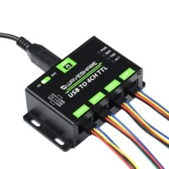 Industrial 4-Channel USB To UART Converter -The Pi Hut industrial 4 channel usb to uart converter waveshare wav 21619 35702032662723