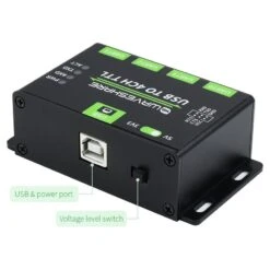 Industrial 4-Channel USB To UART Converter -The Pi Hut industrial 4 channel usb to uart converter waveshare wav 21619 35702033055939