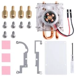 Low-Profile ICE Tower Raspberry Pi 4 Cooler -The Pi Hut low profile ice tower raspberry pi 4 cooler 52pi ep 0112 30583494803651
