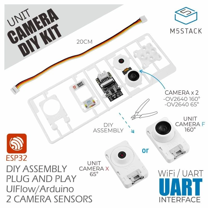 M5Stack Unit Cam Wi-Fi Camera DIY Kit (OV2640) 2 M5Stack Unit Cam Wi-Fi Camera DIY Kit (OV2640) - Image 2