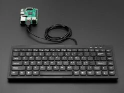 Mini Chiclet Keyboard - USB Wired - Black -The Pi Hut mini chiclet keyboard usb wired black the pi hut ada1736 28610308669635