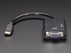 Mini HDMI To VGA Video Adapter With 3.5mm Stereo Cable -The Pi Hut mini hdmi to vga video adapter with 3 5mm stereo cable the pi hut 102824 13720579539006