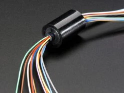 Miniature Slip Ring - 12mm Diameter, 12 Wires, Max 240V @ 2A -The Pi Hut miniature slip ring 12mm diameter 12 wires max 240v 2a the pi hut 104473 28610484666563