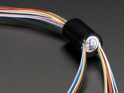 Miniature Slip Ring - 12mm Diameter, 12 Wires, Max 240V @ 2A -The Pi Hut miniature slip ring 12mm diameter 12 wires max 240v 2a the pi hut 104473 28610484699331