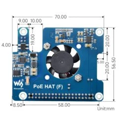 PoE HAT For Raspberry Pi 5 With Cooling Fan (5V And 12V Outputs) -The Pi Hut poe hat for raspberry pi 5 with cooling fan the pi hut wav 26399 41410155577539