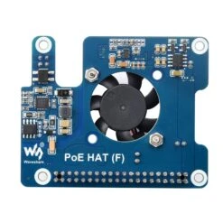 PoE HAT For Raspberry Pi 5 With Cooling Fan (5V And 12V Outputs) -The Pi Hut poe hat for raspberry pi 5 with cooling fan the pi hut wav 26399 41410155675843