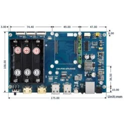 PoE UPS Base Board For Raspberry Pi CM4 -The Pi Hut poe ups base board for raspberry pi cm4 the pi hut wav 22116 40389726273731