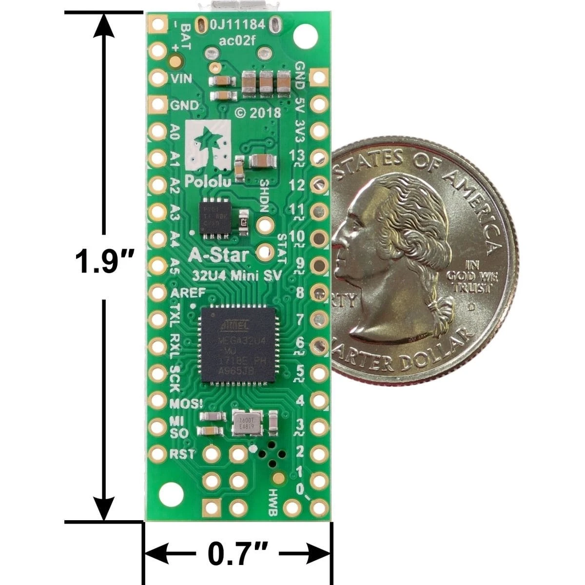 Pololu A-Star 32U4 Mini SV 8 Pololu A-Star 32U4 Mini SV - Image 8