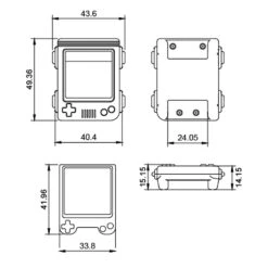 Red GB Case For Watchy -The Pi Hut red gb case for watchy sqfmi 105353 40353421525187