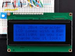 RGB Backlight Positive LCD 20x4 + Extras (black On RGB) -The Pi Hut rgb backlight positive lcd 20x4 extras black on rgb the pi hut ada499 28610538438851