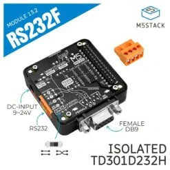RS232 Module 13.2 With DB9 Female Connector -The Pi Hut rs232 module 13 2 with db9 female connector m5stack m130 40554667245763
