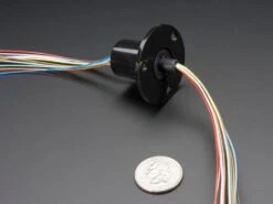 Slip Ring With Flange - 22mm Diameter, 12 Wires, Max 240V @ 2A -The Pi Hut slip ring with flange 22mm diameter 12 wires max 240v 2a the pi hut 102782 13718470754366