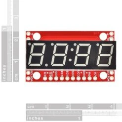 SparkFun 7-Segment Serial Display - Red -The Pi Hut sparkfun 7 segment serial display red sparkfun com 11441 28290387968195