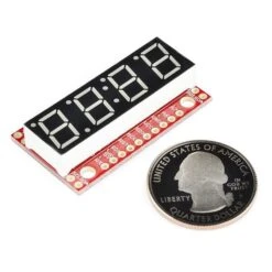 SparkFun 7-Segment Serial Display - Red -The Pi Hut sparkfun 7 segment serial display red sparkfun com 11441 28290389213379