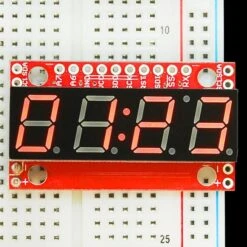 SparkFun 7-Segment Serial Display - Red -The Pi Hut sparkfun 7 segment serial display red sparkfun com 11441 40963519021251