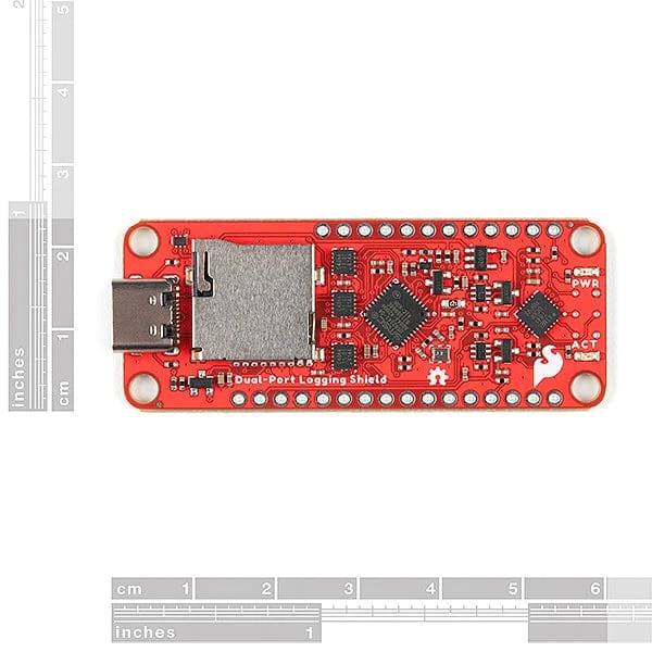 SparkFun Thing Plus Dual-Port Logging Shield 4 SparkFun Thing Plus Dual-Port Logging Shield - Image 4