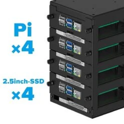 SSD Cluster Case For Raspberry Pi -The Pi Hut ssd cluster case for raspberry pi uctronics u6244 31782319947971