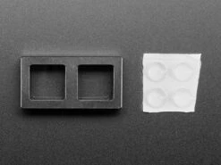 Two Key Black Aluminum Keypad Shell Enclosure (MX Compatible Switches) -The Pi Hut two key black aluminum keypad shell enclosure mx compatible switches the pi hut ada5081 29654647734467