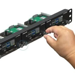 Uctronics 19" 1U Raspberry Pi Rack Mount With SSD Mounting Brackets (Holds 4x RPi) -The Pi Hut uctronics 19 1u raspberry pi rack mount with ssd mounting brackets uctronics u6261 40587863883971