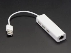 USB 2.0 And Ethernet Hub - 3 USB Ports And 1 Ethernet