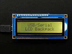 USB + Serial Backpack Kit With 16x2RGB Backlight Positive LCD (Black On RGB) -The Pi Hut usb serial backpack kit with 16x2 rgb backlight positive lcd black on rgb adafruit ada782 28610535948483