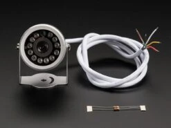 Weatherproof TTL Serial JPEG Camera With NTSC Video And IR LEDs